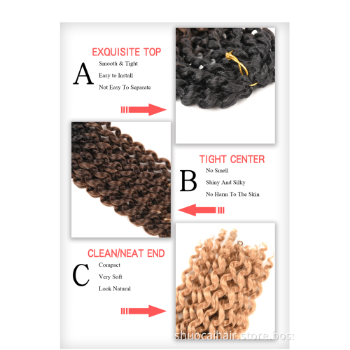 Hot Selling Onst 18inch 24inch Passion Twist Hair Synthetic Crochet Wave Braid Hair Extension Spring Twist Hair